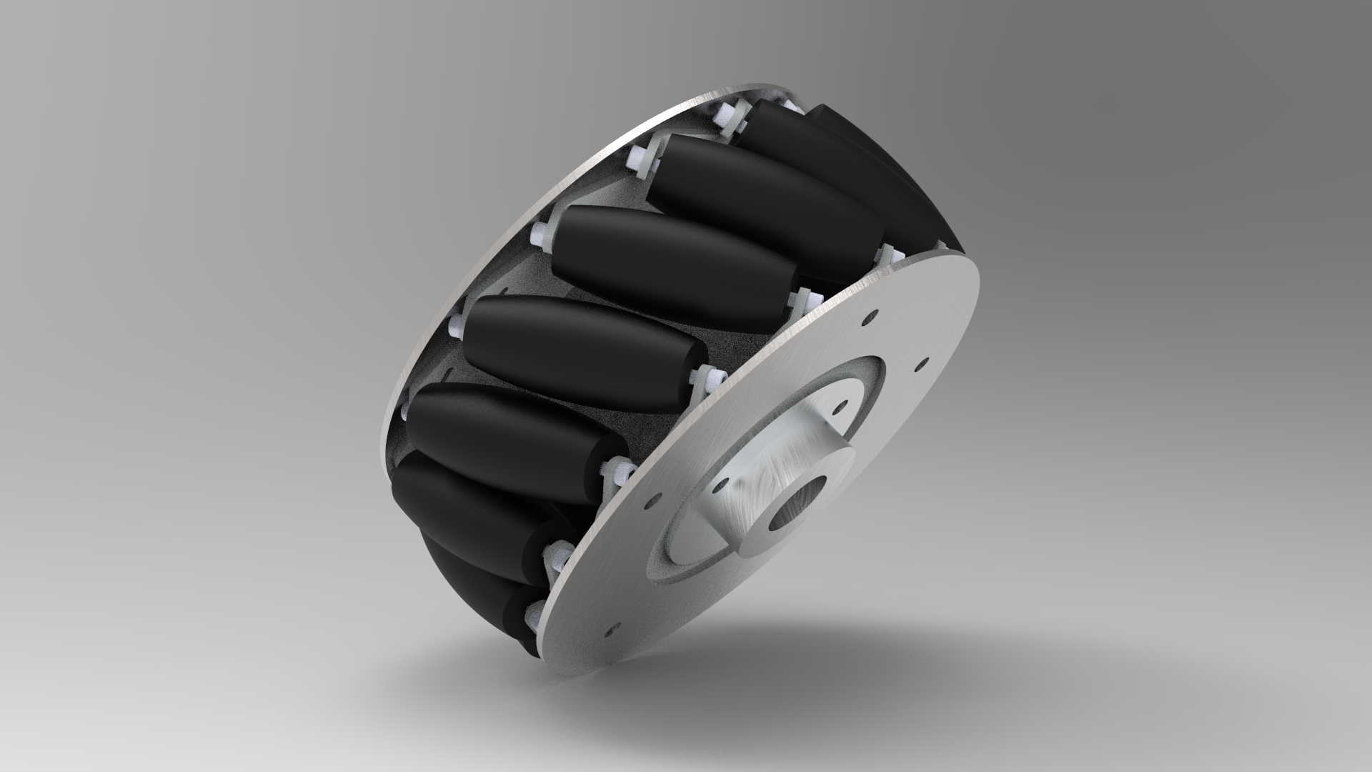 采用麦克纳姆轮的后轮机器人